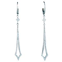 Boucles d'oreilles en goutte diamant pavé