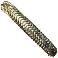 1970s Italian Herringbone 750 Yellow Gold Bracelet