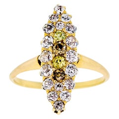 Sweet Antique Turn of the Century Diamond And Yellow Gold Ring