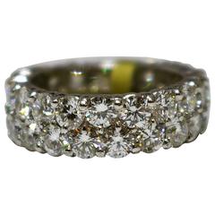 2 Row Diamond Wedding Ring