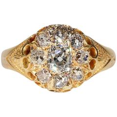 Victorian Diamond Cluster Engagement Ring