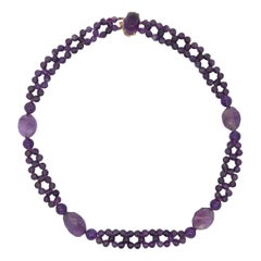 Collier de perles d'améthyste
