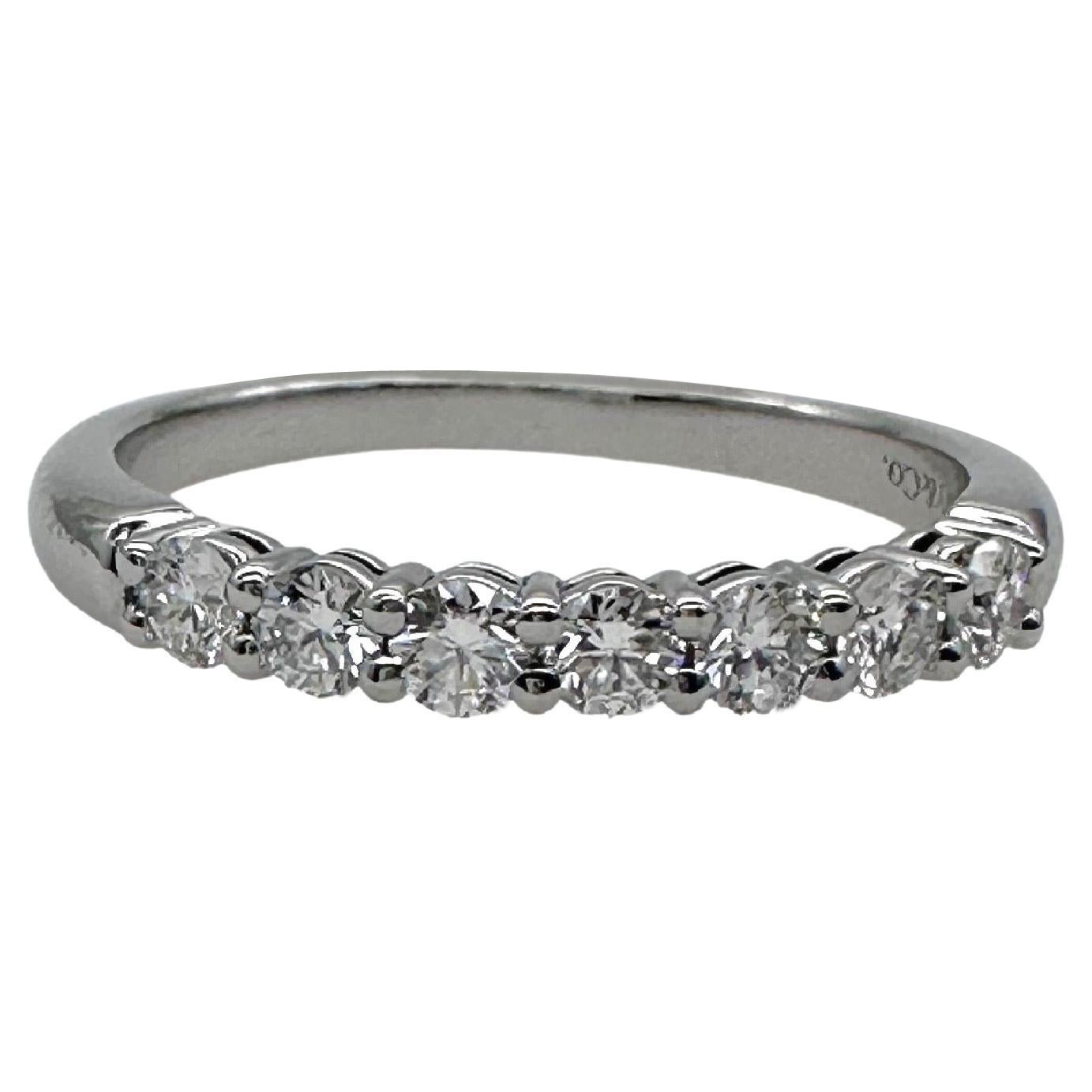 Tiffany & Co Forever Platin Diamant-Ring 3mm Halbkreis Shared Prong #2, Tiffany & Co
