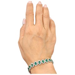Bracciale con smeraldo naturale e diamanti dello Zambia da 13,41 carati