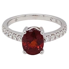 GAI Certified 2.29 Carat Spinel Diamond White Gold Ring
