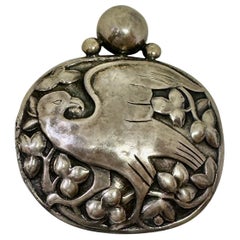 Peruzzi Boston Eagle Vogel Brosche Sterling Silber Seltene frühe Mitte des Jahrhunderts Modernist