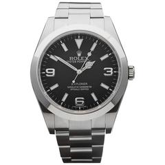 Used Rolex Stainless Steel Explorer I Model 214270 Automatic Wristwatch