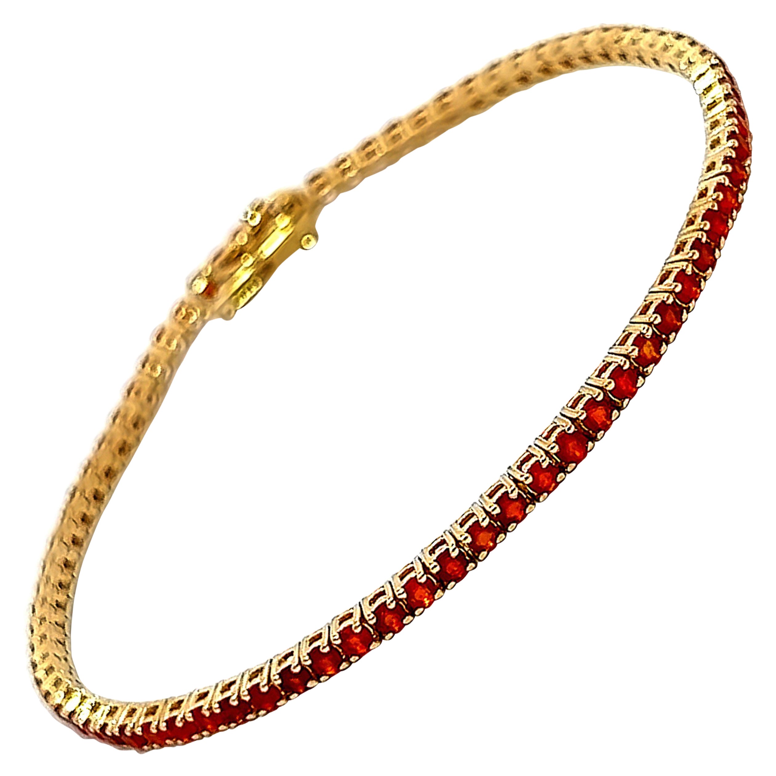 Alexander Beverly Hills 2,30 Karat Rubin-Tennisarmband 18k Gelbgold im Angebot