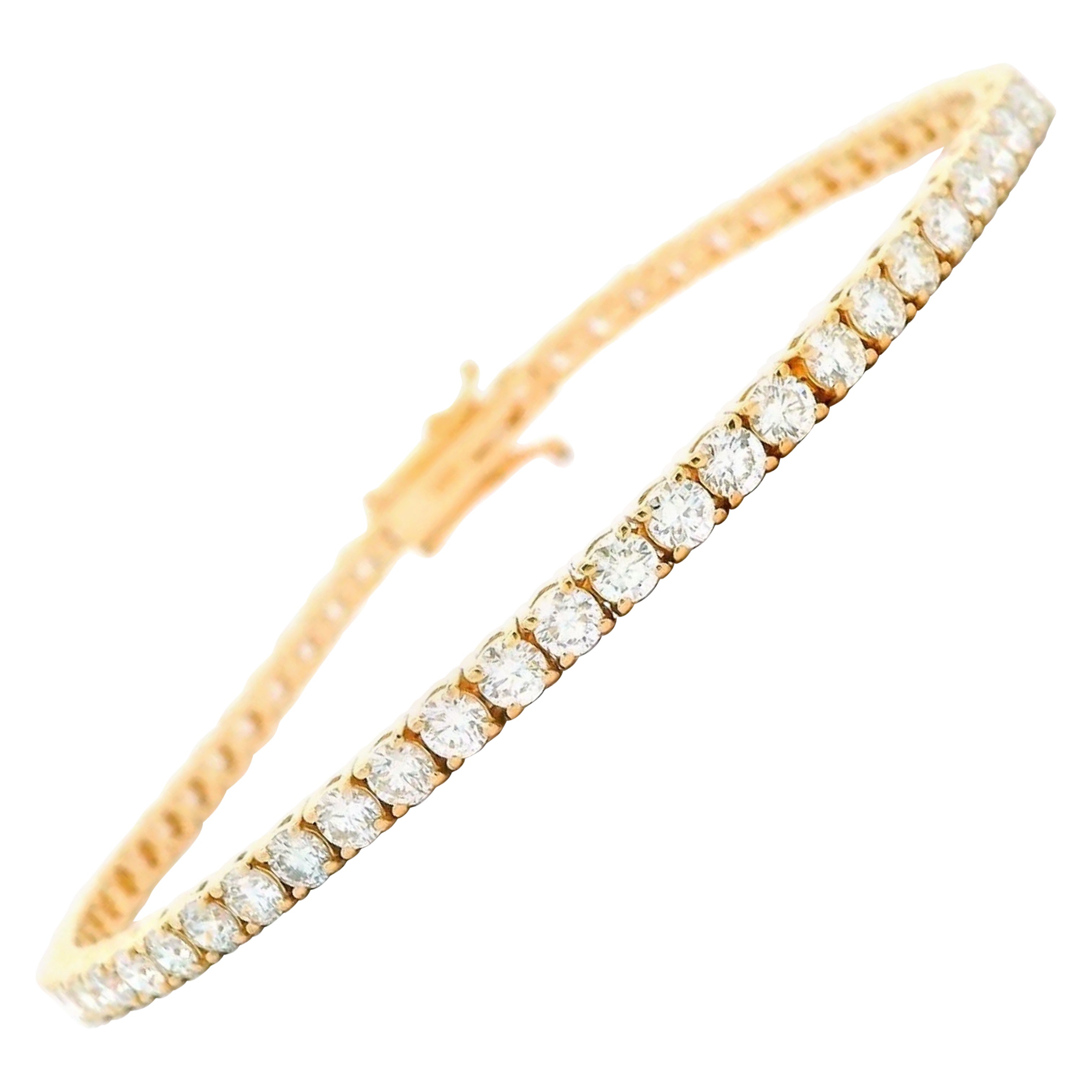 Alexander Beverly Hills 5.01ct Diamond Tennis Bracelet 18k Yellow Gold