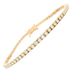 Alexander Beverly Hills Tennisarmband aus 18 Karat Gelbgold mit 2,91 Karat Diamanten