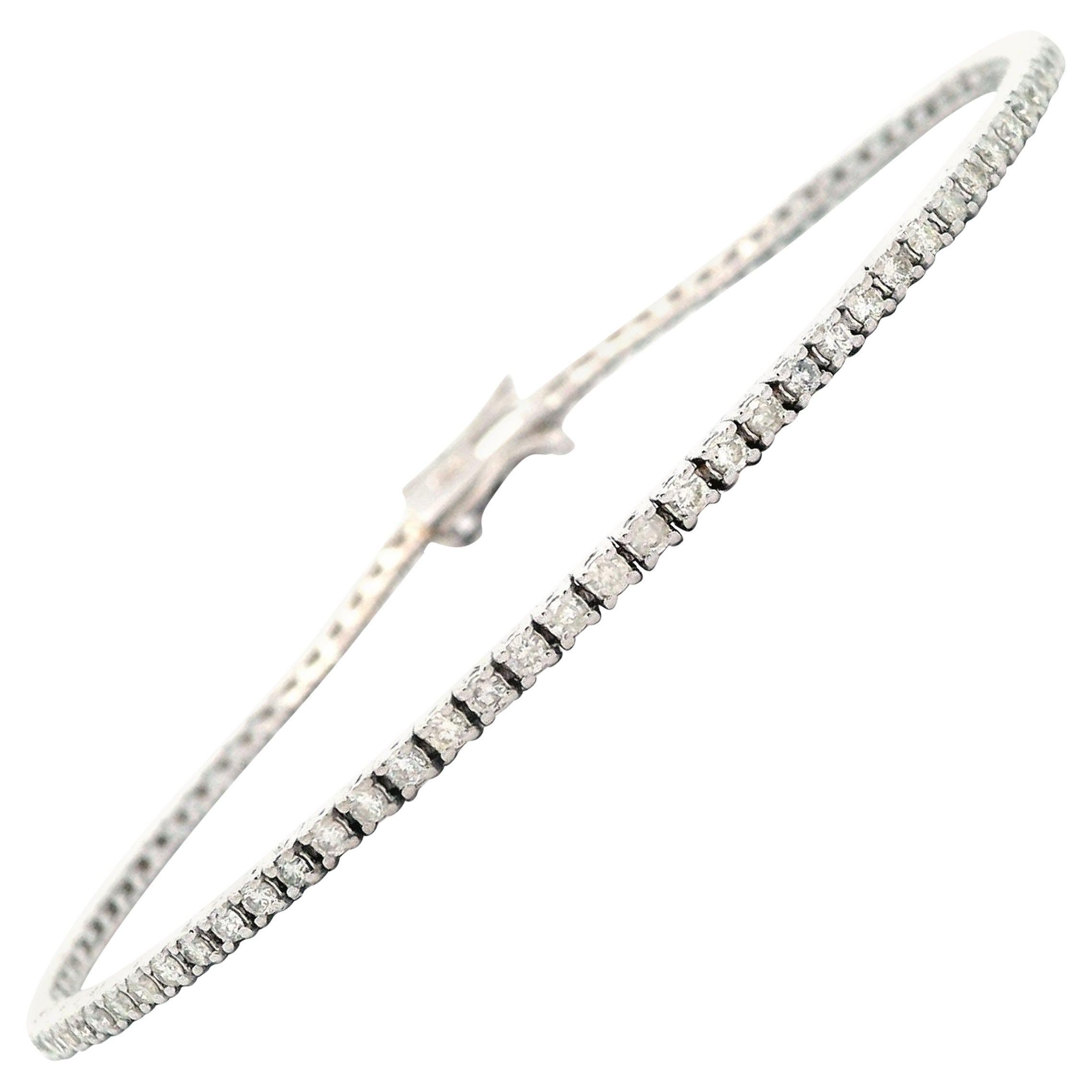 Alexander Beverly Hills Bracciale tennis con diamanti da 1,28 carati in oro bianco 18 carati
