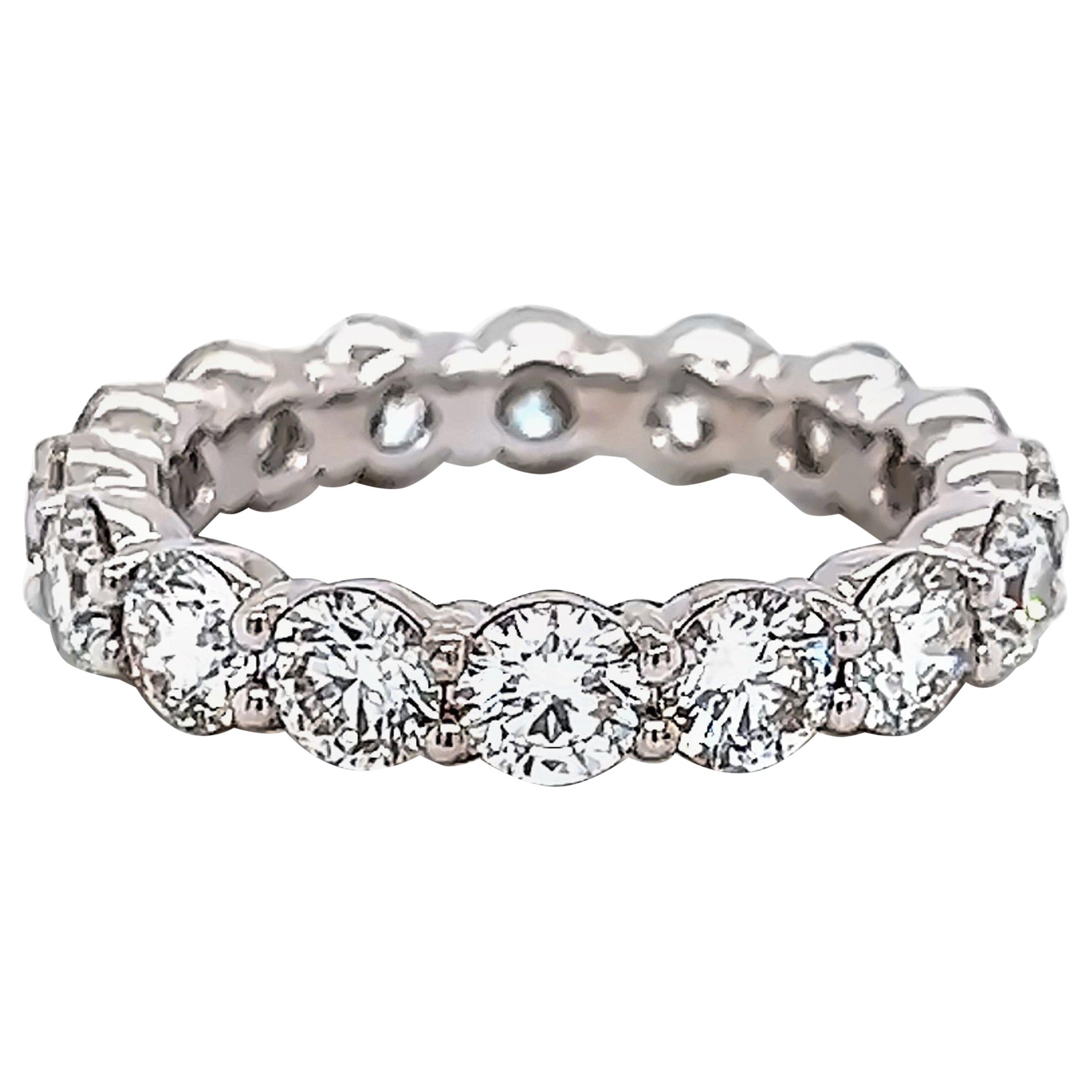 Alexander Beverly Hills 3.70ct Round Diamond Eternity Band 18k White Gold s.6.26