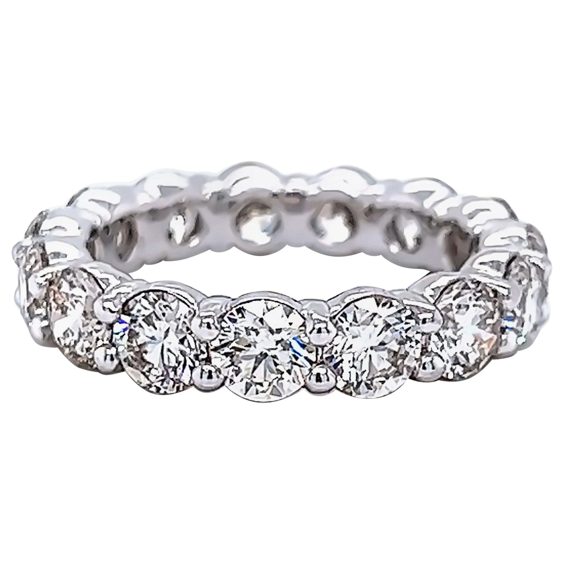 Alexander Beverly Hills 4.86ct Round Diamond Eternity Band 18k White Gold s.6.25