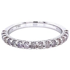 Alexander Beverly Hills Media alianza de diamantes redondos de 0,46 ct y oro blanco de 18k