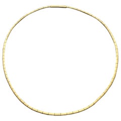 Cartier 18 Karat Gelbgold Omega-Röhren-Gliederkette Circa 1999