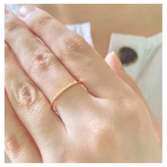 Natürlicher natürlicher Diamant Nietenring 14K Massivgold dünner Ring Damen Muttertag Ring Geschenk