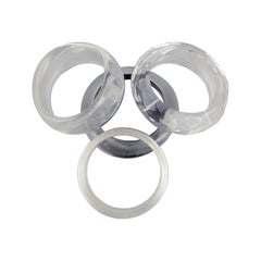 French jewelry designer. Four bracelets in clear plastic. Late 20th C.