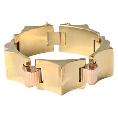 Retro Bicolor Gold Bracelet
