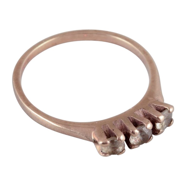 M. P. Christoffersen, Danish goldsmith. Classic gold ring, mid-20th C. For Sale