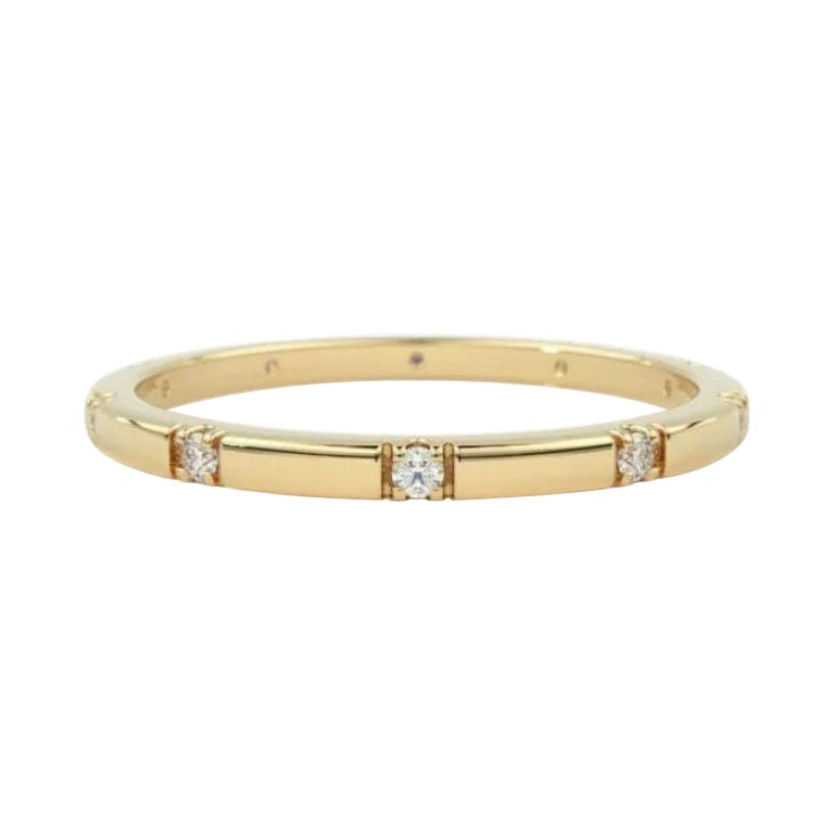 Round Band Diamond Ring 14k Gold Birthstone Ring Birthday Gift Ring Diamond Band