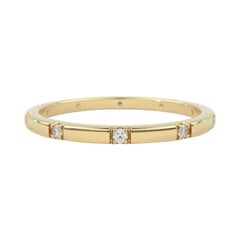 Round Band Diamond Ring 14k Gold Birthstone Ring Birthday Gift Ring Diamond Band