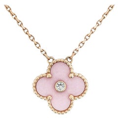 Van Cleef & Arpels Ltd Ed 2015 Rosa Porzellan Vintage Alhambra Holiday Pendelleuchte, Vintage