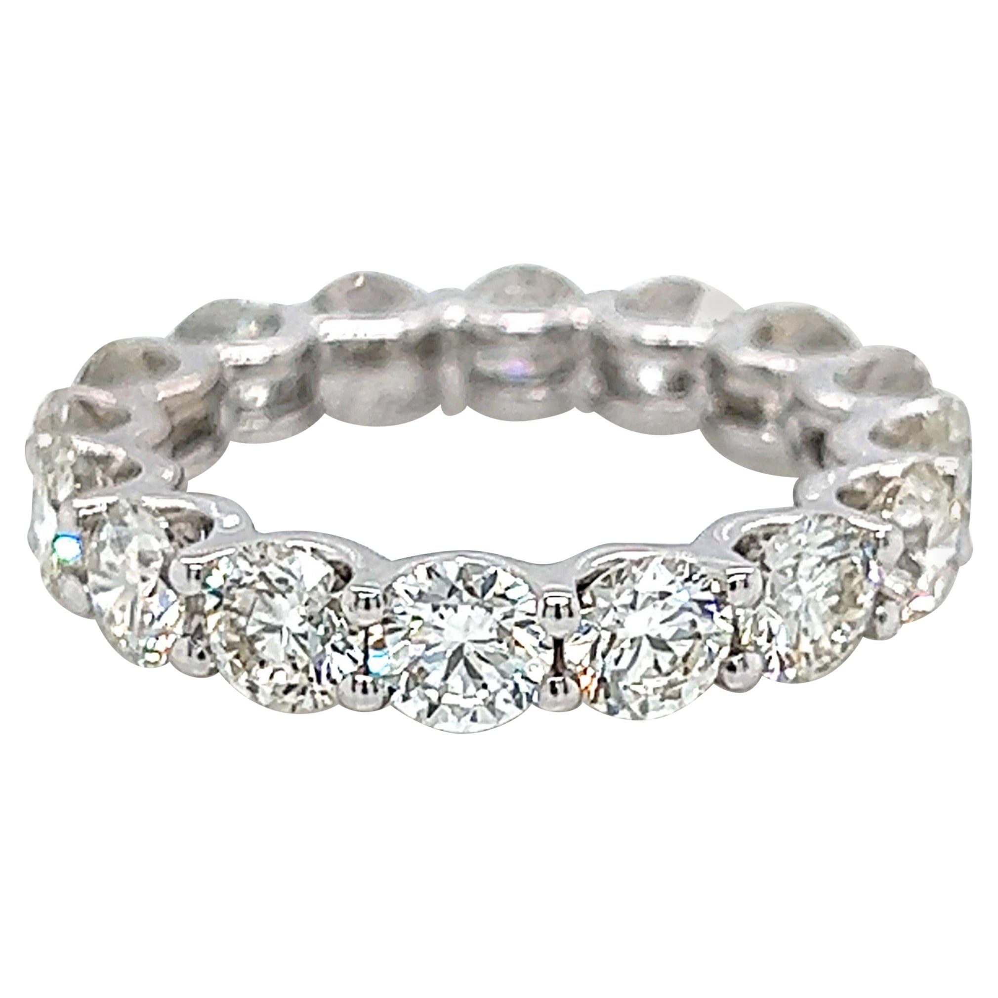 Alexander Beverly Hills 4.33ct Round Diamond Eternity Band 18k White Gold s.5