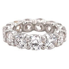 Alexander Beverly Hills 5.28ct Runde Diamant Eternity Band 18k White Gold s.4.5
