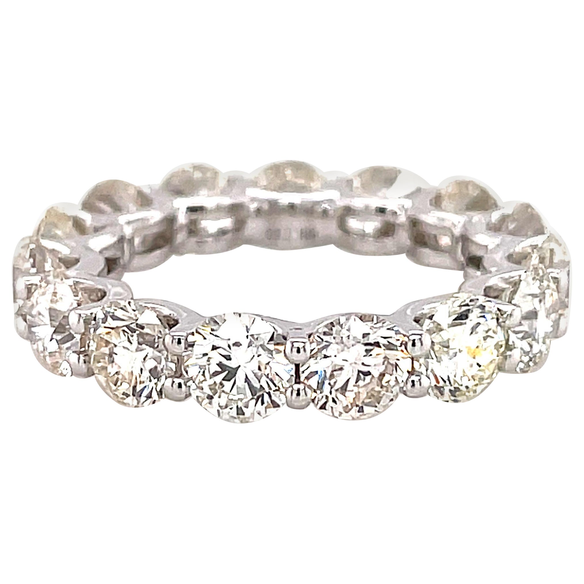 Alexander Beverly Hills 5.68ct Round Diamond Eternity Band 18k White Gold s.6.25