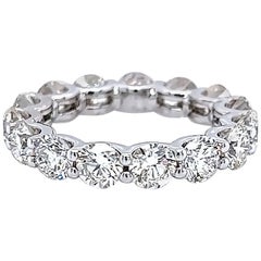 Alexander Beverly Hills 4.59ct Runde Diamant Eternity Band 18k White Gold s.5.5