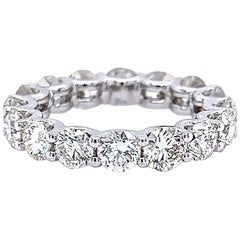 Alexander Beverly Hills Anillo de diamantes redondo de 4,21 ct 18k Oro blanco s.5.5