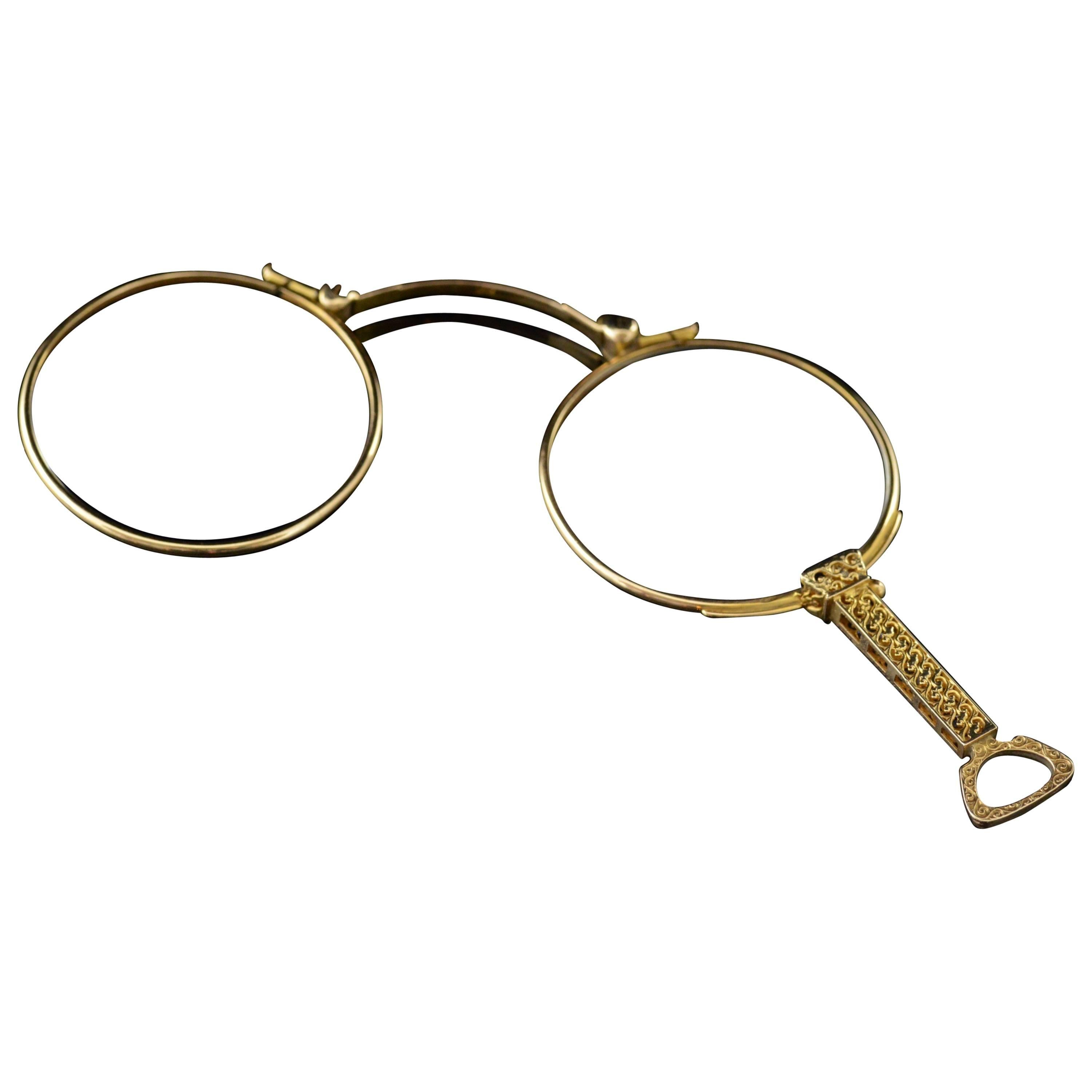 1940s Sapphire Gold Opera Glasses