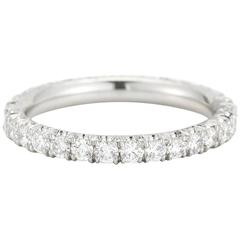 Micro Pave Eternity Band in Four Point Diamonds 1.16 Carat Diamond Weight