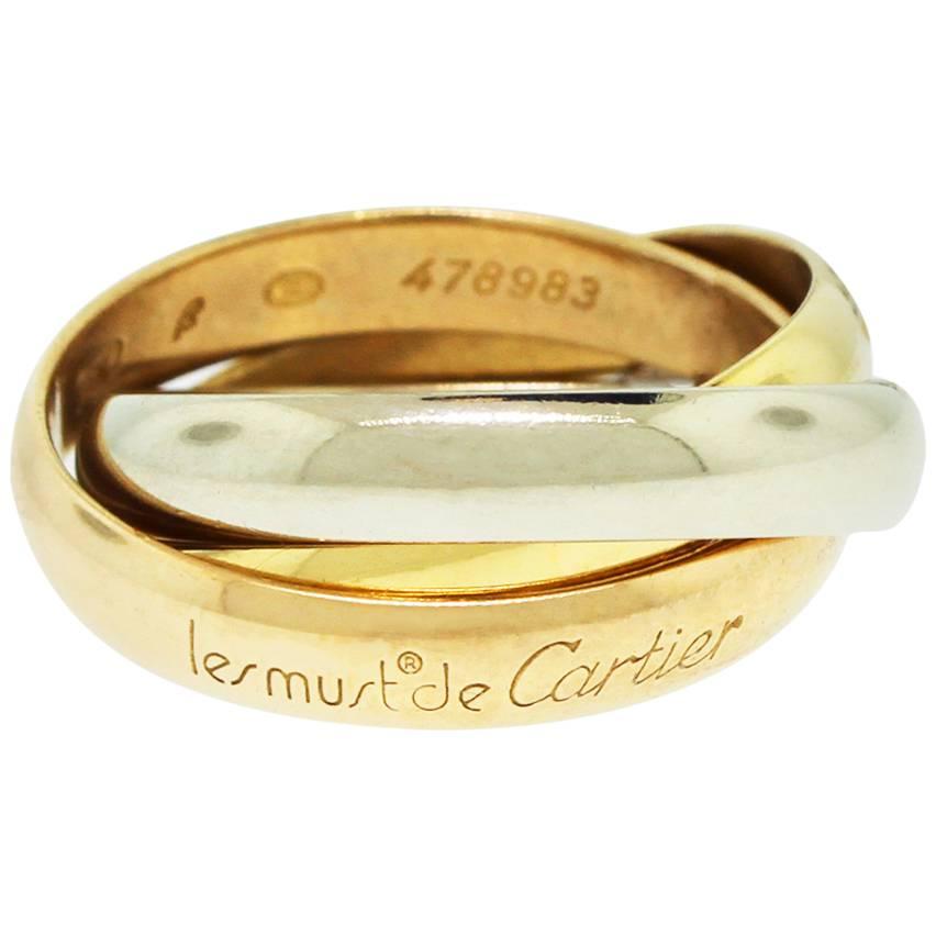 Cartier Les Must de Cartier Tri Color Trinity Rolling Ring