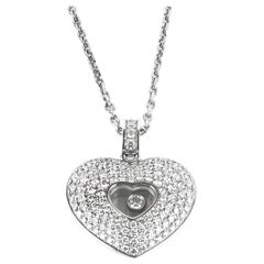 Used  Chopard  Diamond Pave Heart Pendant