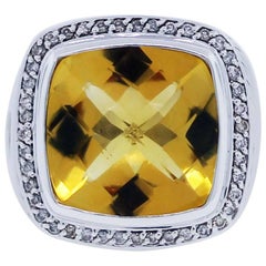 David Yurman Citrine Albion Diamond Ring