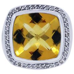 David Yurman Citrine Albion Diamond Ring 12