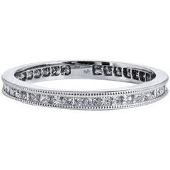 0.72 Carat Princess Cut Diamond Band Ring 3
