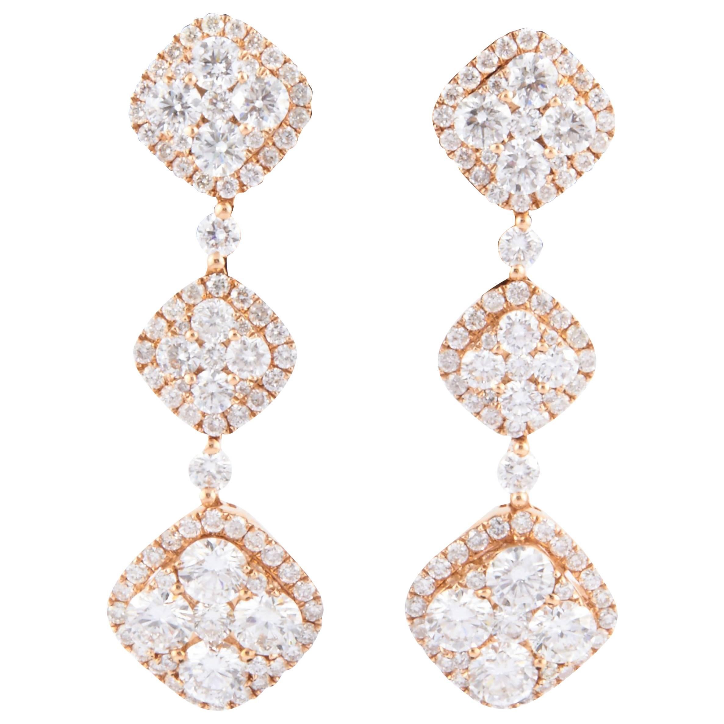 HARBOR D. Rose Gold Diamond Dangle Earrings