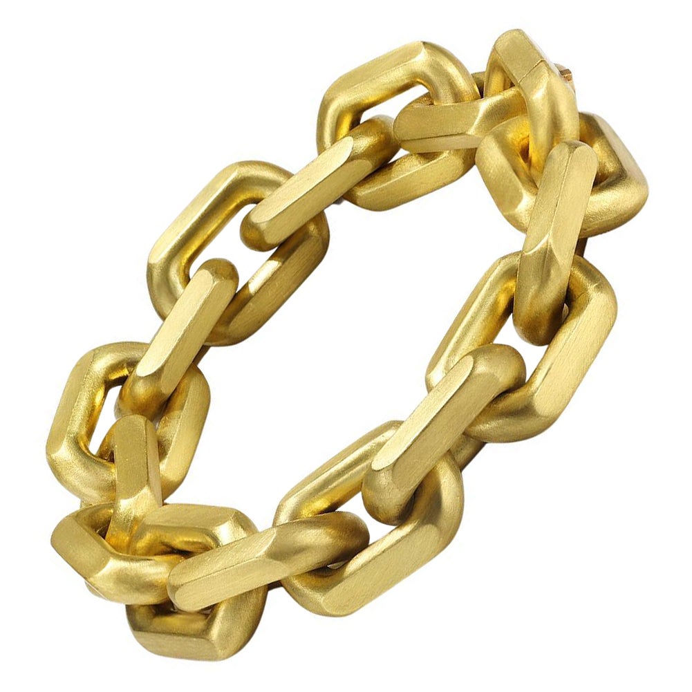 Faye Kim 18 Karat Gold Knife Edge Link Bracelet