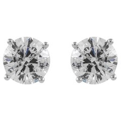EGL-zertifizierte 1,96 Karat Diamant-Ohrstecker F Farbe Weißgold