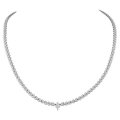Alexander Beverly Hills 7.19ct Diamond Necklace Pendant Latch 18k White Gold