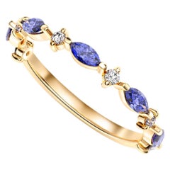 Half eternity marquise 14k gold ring.