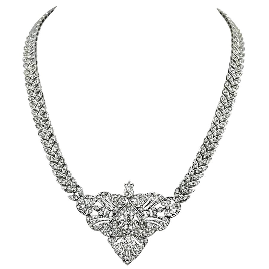 Collar de oro con diamantes de 5,50 ct