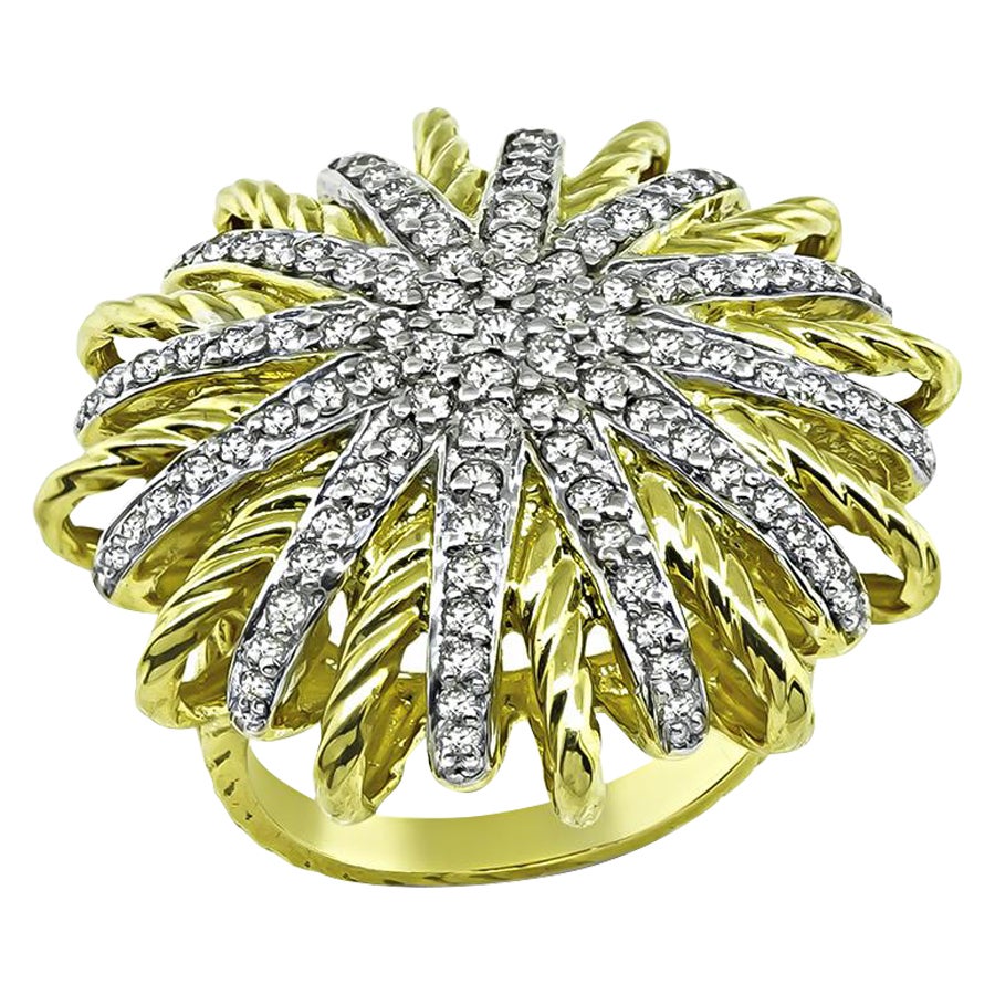 David Yurman 2.00ct Diamond Gold Ring