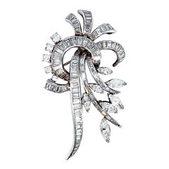 10 Karat natürlicher Diamant Platin-Anstecknadel