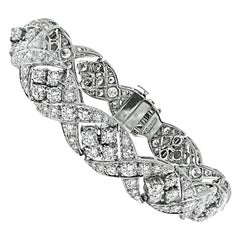 Bracciale in platino con diamanti da 10.00ct