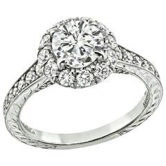 GIA Certified 1.05ct Diamond Engagement Ring
