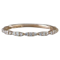 Solid 14k Gold Diamond Eternity Band Wedding Ring Gold Anniversary Jewelry Gift.