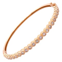 Alexander Beverly Hills 2.26ct Diamond Bangle Bracelet 18k Rose Gold